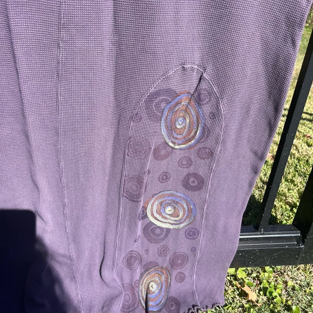 Blue Fish Cotton Hand-painted Dress - Picture 5 of 6